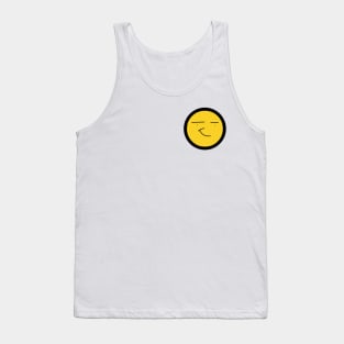 Yellow Smirk Face Tank Top